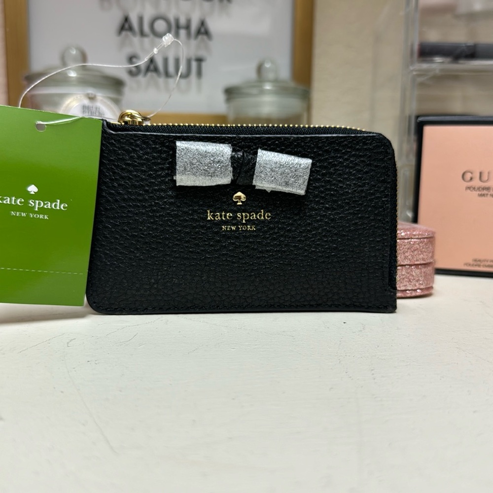 NWT, Kate Spade leather key zip coin/ card case.